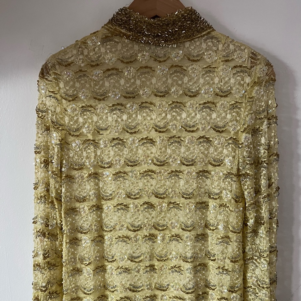 VTG 60s RARE beaded all over shift dress - Picture 5 of 16